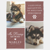 カスタムモダンペット記念写真 フリースブランケット (正面)