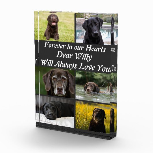 カスタムモダンペット記念6フォトコラージュ フォトブロック (右)