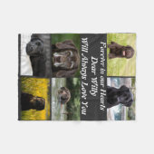 カスタムモダンペット記念6フォトコラージュ フリースブランケット (正面(横))