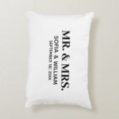 カスタムモダンミセス結婚の アクセントクッション (裏面(縦))