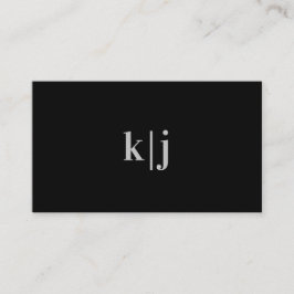 カスタムモダンミニマルモノグラムQR 名刺