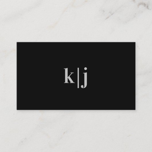 カスタムモダンミニマルモノグラムQR 名刺 (正面)