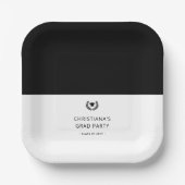 カスタムモダンミニマル卒業党 ペーパープレート (正面)