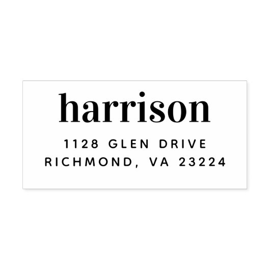 カスタムモダンミニマル差出人住所 ラバースタンプ (インプリント)