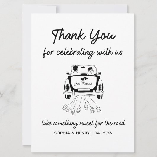 カスタムモダンミニマル結婚式の引き出物標識 (正面)