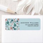 カスタムモダンミニマル花ラベル ラベル (インサイチュ)