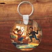 カスタムモダンミニマ最高のリストBFF写真 キーホルダー (裏面)