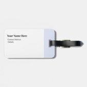 カスタムモダンモノグラシンプルムイニシャルブルー ラゲッジタグ (裏面横)