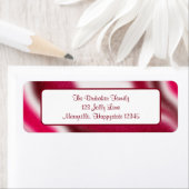 カスタムモダンレッドクリスマス差出人住所 ラベル (インサイチュ)