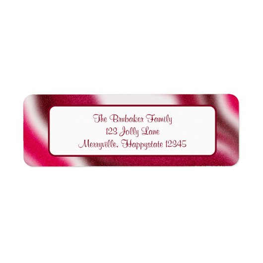 カスタムモダンレッドクリスマス差出人住所 ラベル (正面)