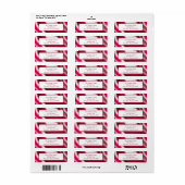 カスタムモダンレッドクリスマス差出人住所 ラベル (フルシート)