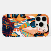 カスタムモダンレディースワンワンオレンジブルー Case-Mate iPhoneケース (裏面 (横))