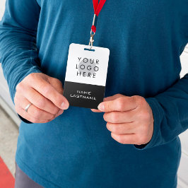 カスタムモダンロゴシンプル白黒名 バッジ