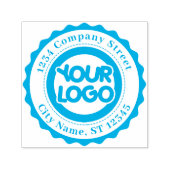 カスタムモダンロゴ会社差出人住所 セルフインキングスタンプ (デザイン)