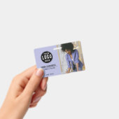 カスタムモダンロゴ従業員フォトビジネス バッジ (手持ち)