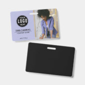 カスタムモダンロゴ従業員フォトビジネス バッジ (正面＆裏面)