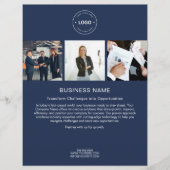 カスタムモダンロゴPhoto Blue企業の Business チラシ (正面)