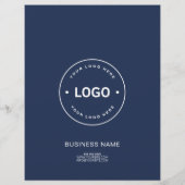 カスタムモダンロゴPhoto Blue企業の Business チラシ (裏面)