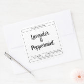 カスタムモダンローソク製品ラベルデザイン スクエアシール (封筒)