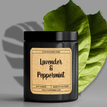 カスタムモダンローソク製品ラベルデザイン