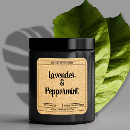 カスタムモダンローソク製品ラベルデザイン スクエアシール