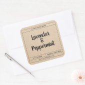 カスタムモダンローソク製品ラベルデザイン スクエアシール (封筒)