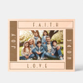 カスタムモダン信仰愛希望と喜びタイポグラフィ レーザー彫刻フレーム