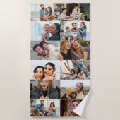 カスタムモダン写真のコラージュパーソナライズされた写真 ビーチタオル (正面)