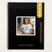 カスタムモダン写真テキストスタイリッシュ予算プランナー プランナー手帳 (正面)