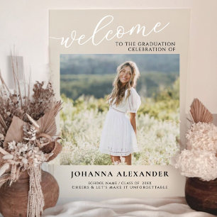 カスタムモダン写真卒業へようこそ アクリルサイン