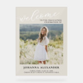 カスタムモダン写真卒業へようこそ アクリルサイン (正面)