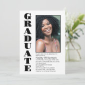 カスタムモダン写真卒業会 招待状 (スタンド正面)