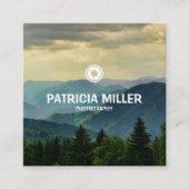 カスタムモダン写真 スクエア名刺 (正面)