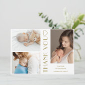 カスタムモダン写真Baby Shower Thank You Invita 招待状 (スタンド正面)