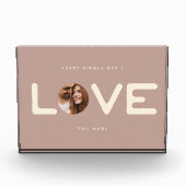 カスタムモダン写真LOVE Valentinesカップル・ギフト フォトブロック (正面)