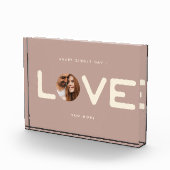 カスタムモダン写真LOVE Valentinesカップル・ギフト フォトブロック (右)