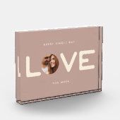 カスタムモダン写真LOVE Valentinesカップル・ギフト フォトブロック (左)