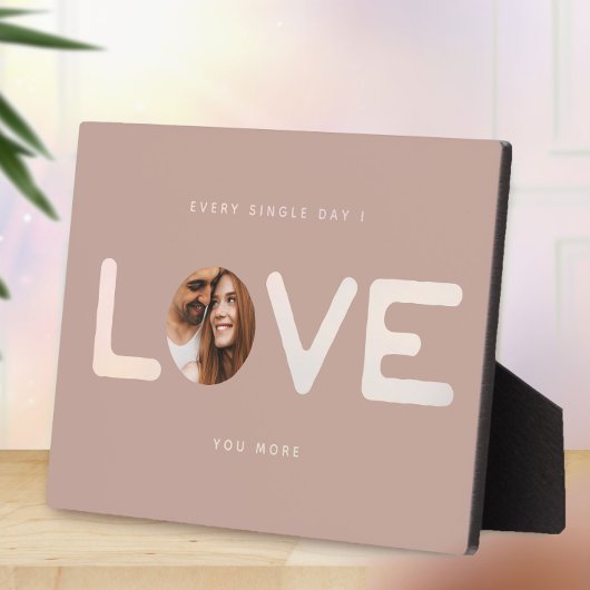 カスタムモダン写真LOVE Valentinesカップル・ギフト フォトプラーク
