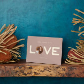 カスタムモダン写真LOVE Valentinesカップル・ギフト フォトプラーク (側面)