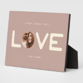 カスタムモダン写真LOVE Valentinesカップル・ギフト フォトプラーク (側面)