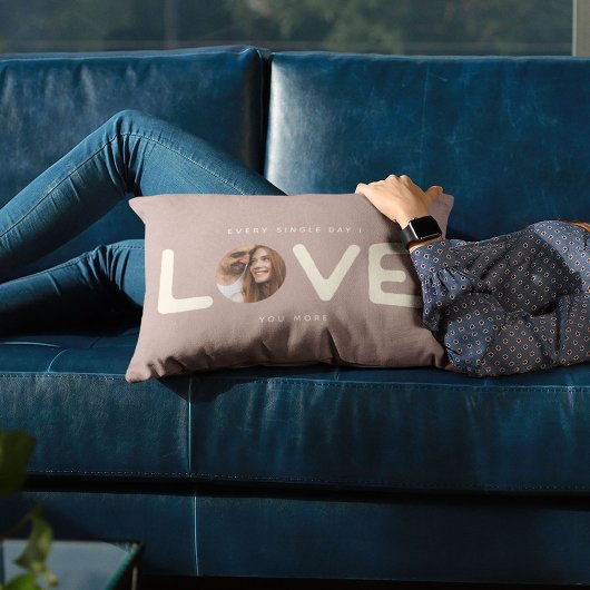 カスタムモダン写真LOVE Valentinesカップル・ギフト ランバークッション