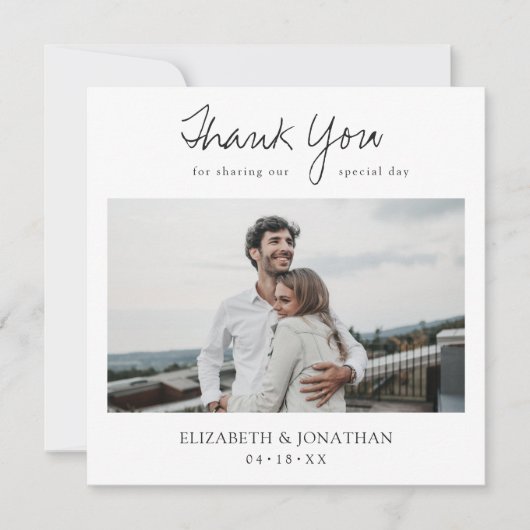カスタムモダン写結婚真 サンキューカード (正面)