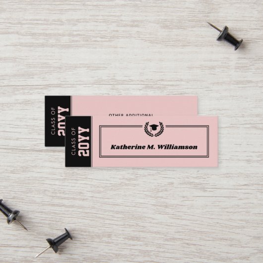 カスタムモダン卒業名カード挿入 コーリングカード (正面/裏面インサイチュ)