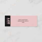 カスタムモダン卒業名カード挿入 コーリングカード (裏面)