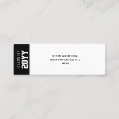 カスタムモダン卒業名カード挿入 コーリングカード (裏面)