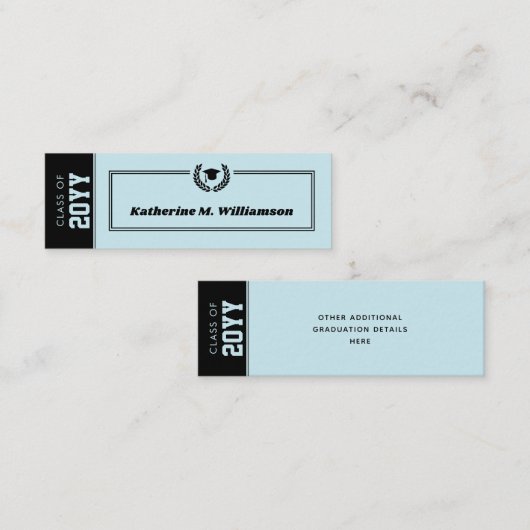 カスタムモダン卒業名カード挿入 コーリングカード (正面/裏面)