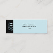 カスタムモダン卒業名カード挿入 コーリングカード (裏面)