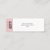 カスタムモダン卒業名カード挿入 コーリングカード (裏面)