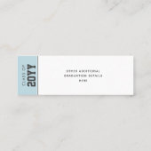 カスタムモダン卒業名カード挿入 コーリングカード (裏面)