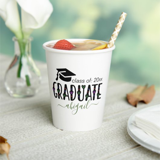 カスタムモダン卒業年級 紙コップ (インサイチュ)